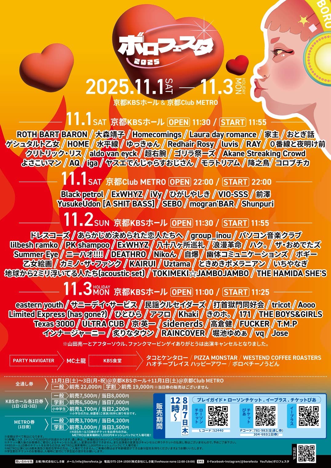 ボロフェスタ2025 -夜の部- | CLUB METRO | 京都メトロ