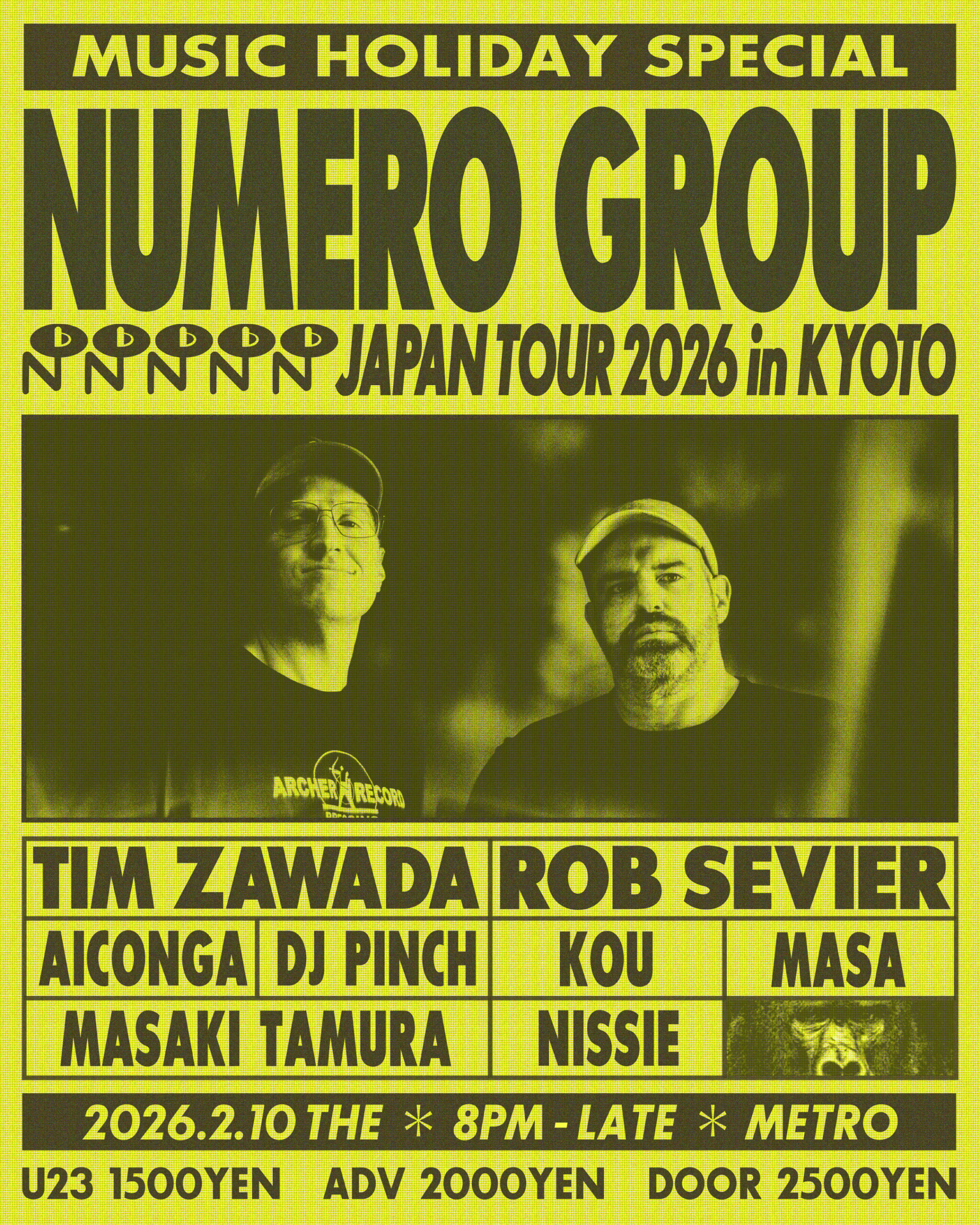MUSIC HOLIDAY Special Numero Group Japan tour 2026 in Kyoto | CLUB